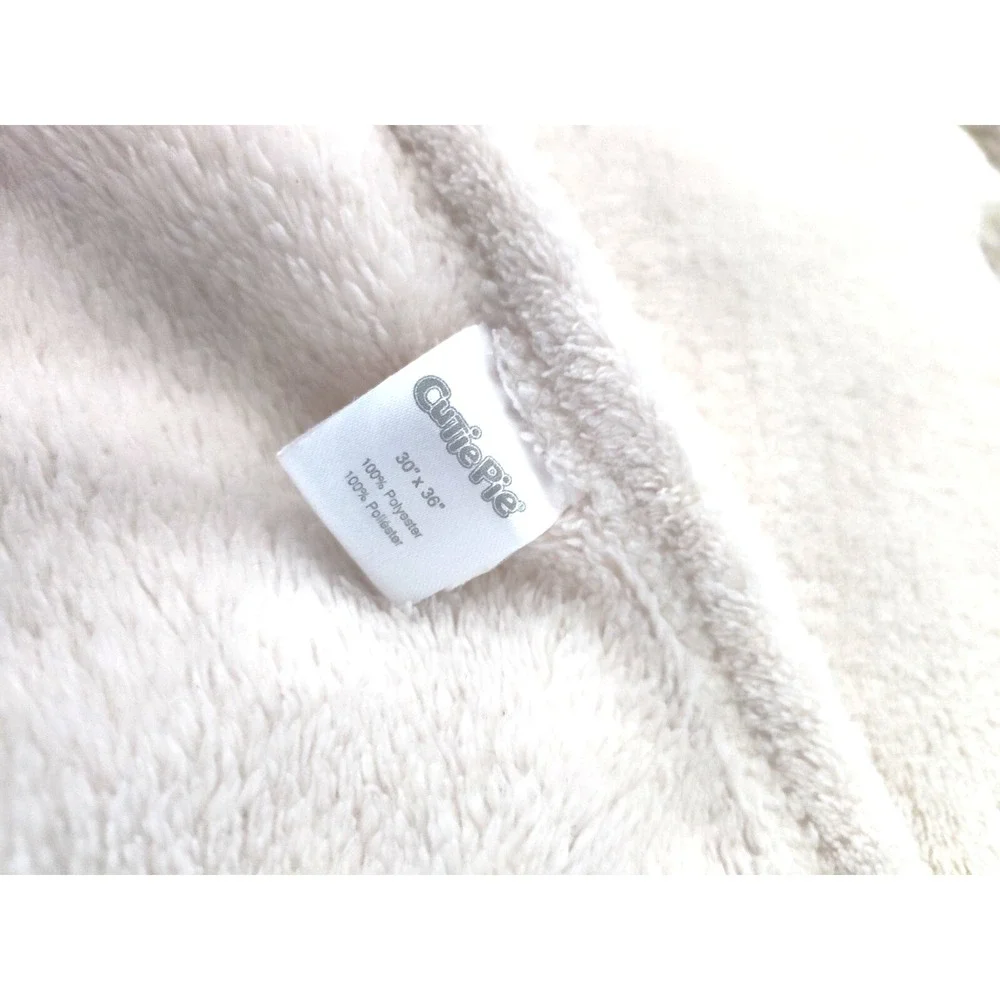 Cutie Pie Beige Lion Baby Blanket Soft Fleece Jungle Safari‎ Lovey Tan Cream
